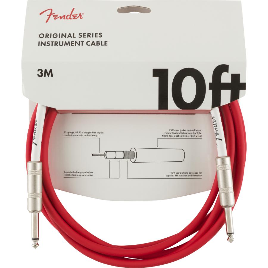 Fender Original cavo strumento 3 Mt Fiesta Red