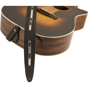 FENDER Paramount Acoustic Leather Strap Black
