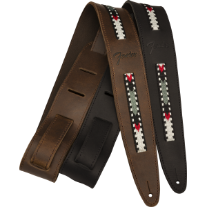 FENDER Paramount Acoustic Leather Strap Brown