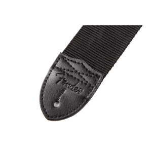 FENDER Nylon Lightning Bolt Strap Black/White 2"