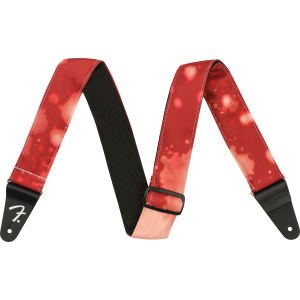 FENDER Tie Dye Acid Wash Strap Red 2"