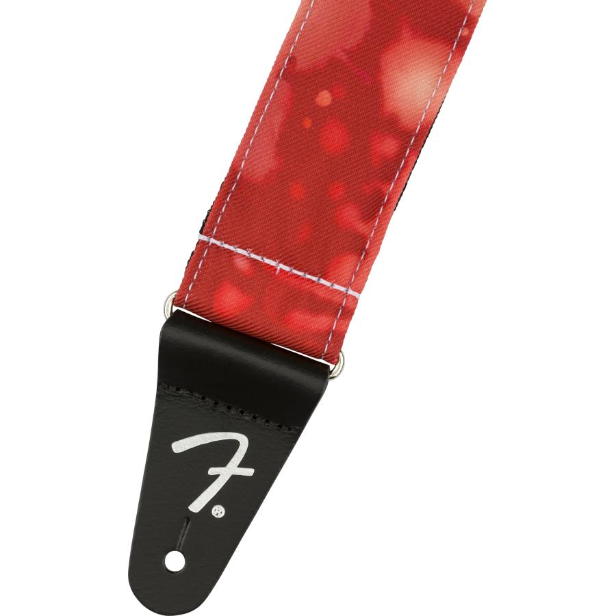 FENDER Tie Dye Acid Wash Strap Red 2"