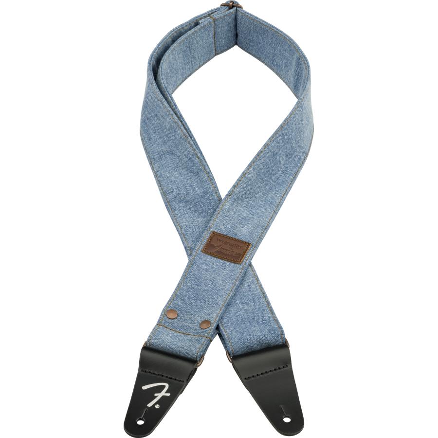 FENDER Fender x Wrangler Riveted Denim Strap Light Indigo