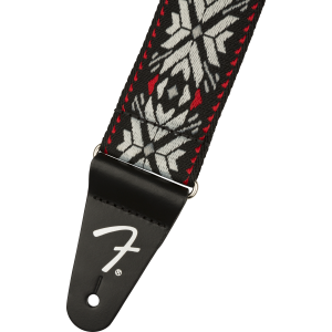 FENDER Pasadena Woven Strap Red Snowflake 2"