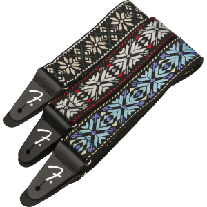 FENDER Pasadena Woven Strap Red Snowflake 2"