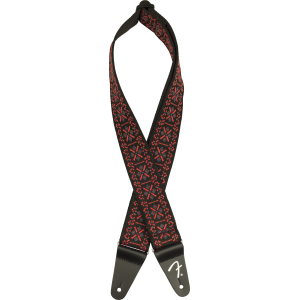 FENDER Pasadena Woven Strap Lattice Red 2"