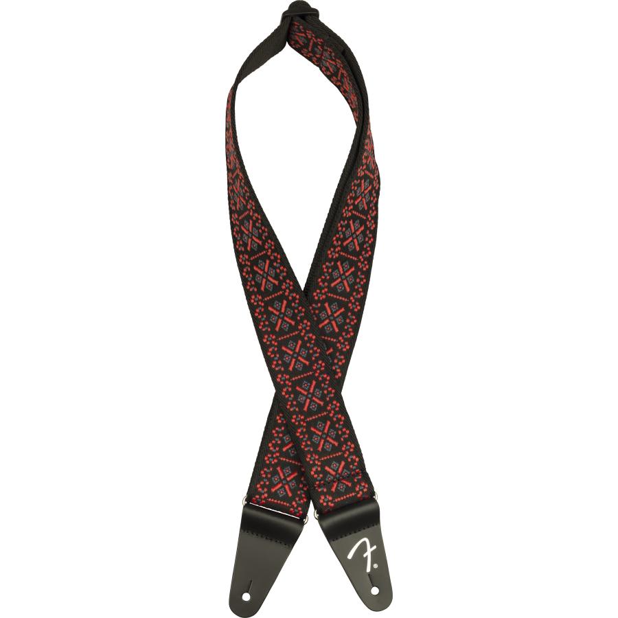 FENDER Pasadena Woven Strap Lattice Red 2"