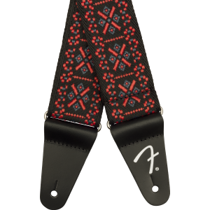 FENDER Pasadena Woven Strap Lattice Red 2"
