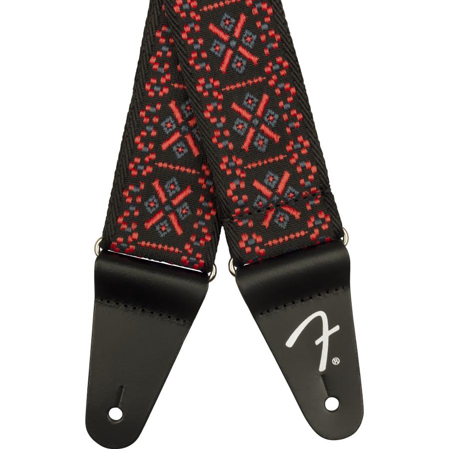 FENDER Pasadena Woven Strap Lattice Red 2"