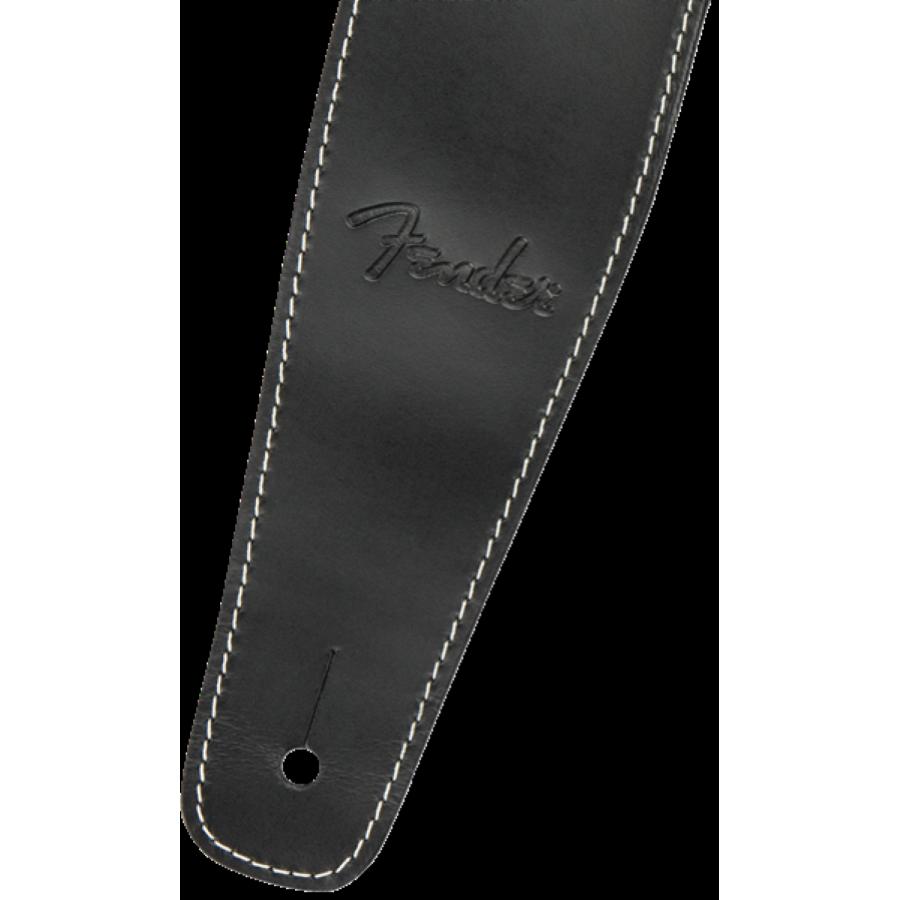 FENDER Broken-In Leather Strap Black 2.5"