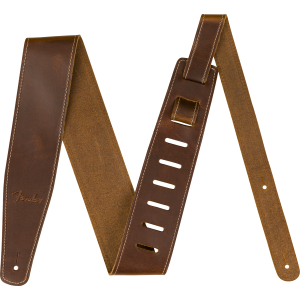 FENDER Broken-In Leather Strap Tan 2.5"