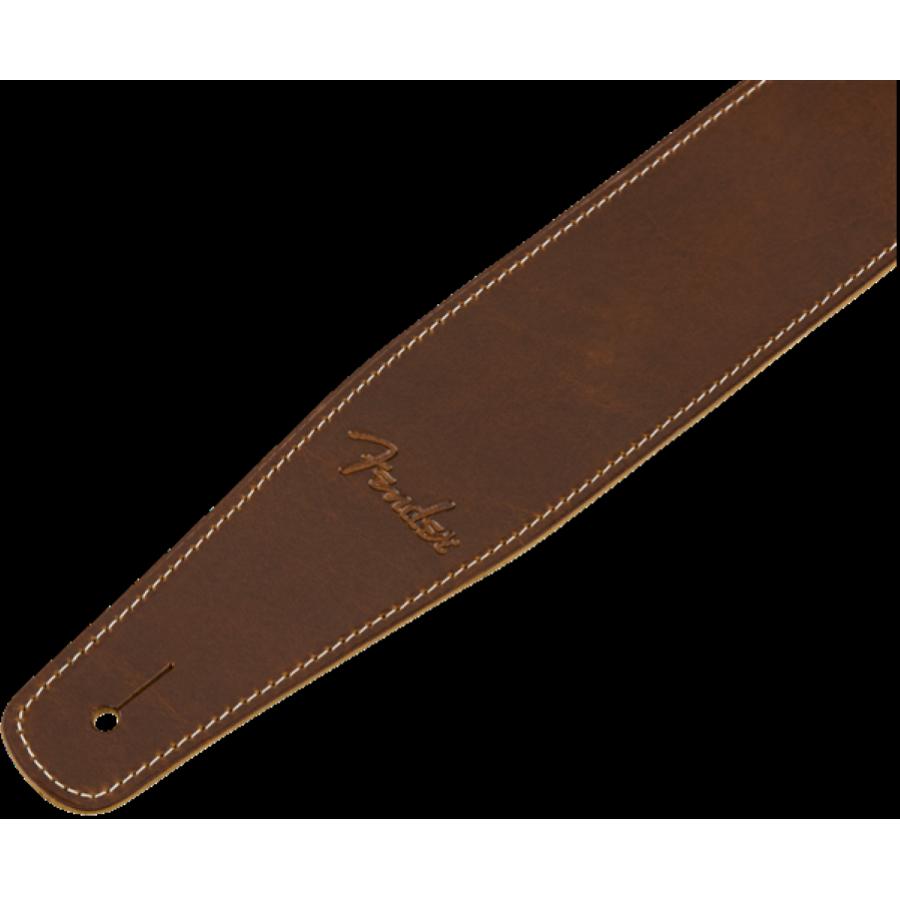FENDER Broken-In Leather Strap Tan 2.5"