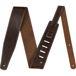 FENDER Broken-In Leather Strap Brown 2.5"