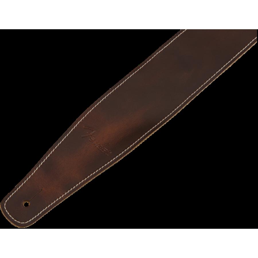 FENDER Broken-In Leather Strap Brown 2.5"