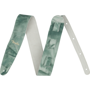 FENDER Tie Dye Leather Strap Sage Green 2"