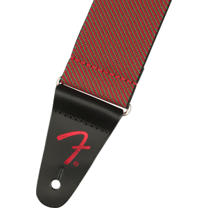 FENDER Limited Edition WeighLess Festive Strap Tweed Strap Green and Red 2"