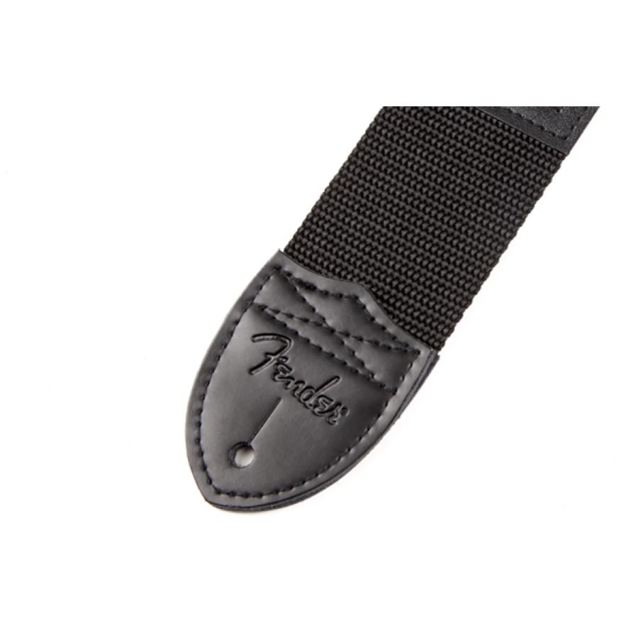 FENDER Fender Logo Strap Black/Yellow Logo 2"