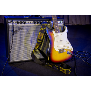 FENDER Monogrammed Strap Black/Yellow/Brown 2"
