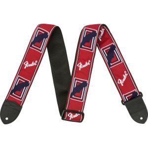 FENDER Monogrammed Strap Red/White/Blue 2"
