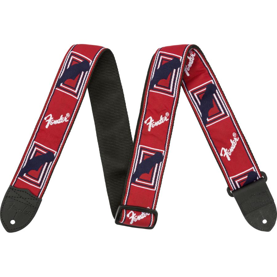 FENDER Monogrammed Strap Red/White/Blue 2"