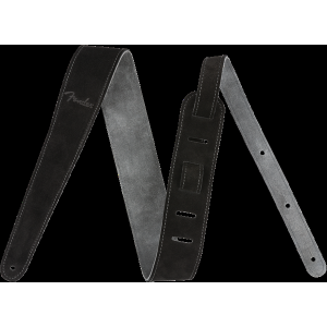 FENDER Reversible Suede Strap Black/Grey 2"