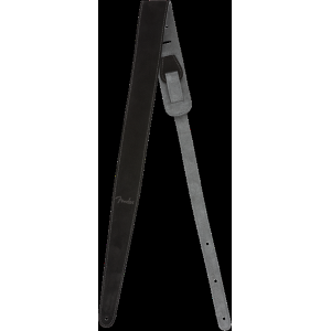 FENDER Reversible Suede Strap Black/Grey 2"