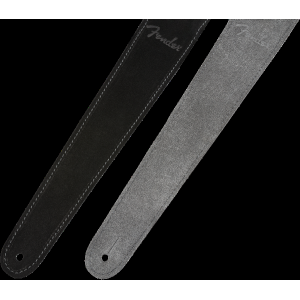 FENDER Reversible Suede Strap Black/Grey 2"