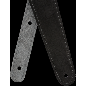 FENDER Reversible Suede Strap Black/Grey 2"