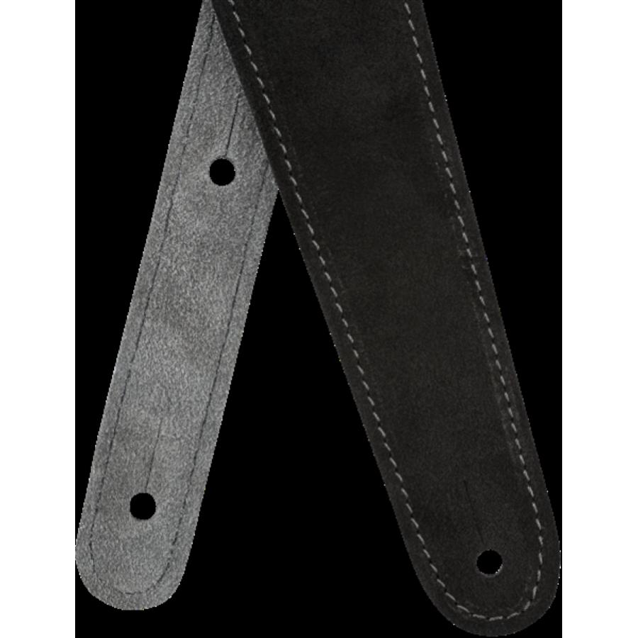 FENDER Reversible Suede Strap Black/Grey 2"