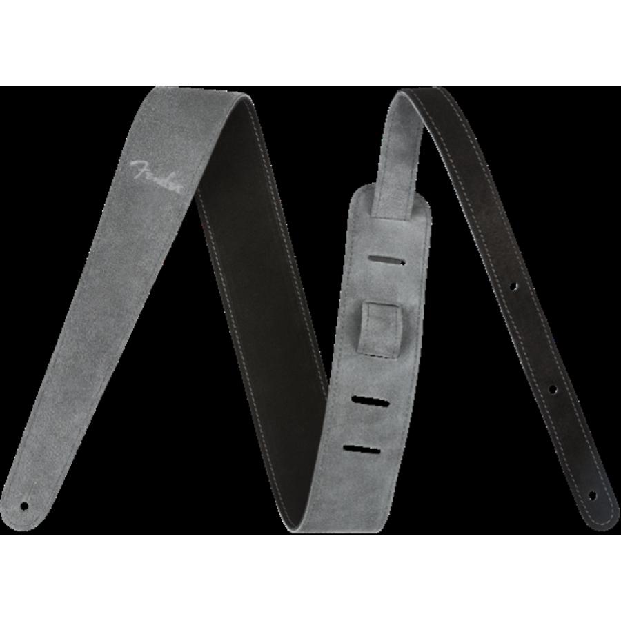 FENDER Reversible Suede Strap Black/Grey 2"