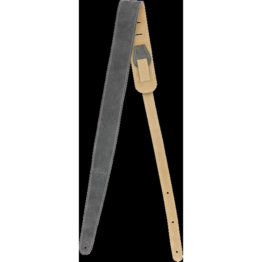 FENDER Reversible Suede Strap Gray/Tan 2"