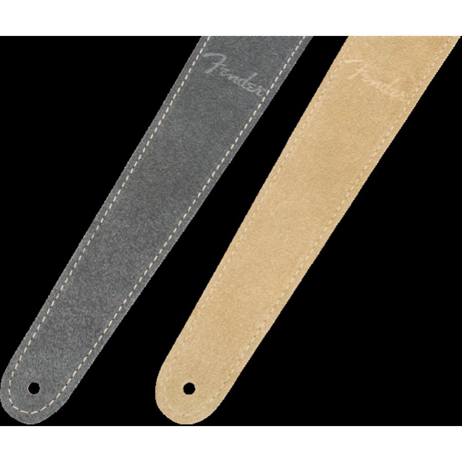 FENDER Reversible Suede Strap Gray/Tan 2"