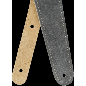 FENDER Reversible Suede Strap Gray/Tan 2"