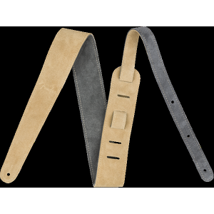 FENDER Reversible Suede Strap Gray/Tan 2"