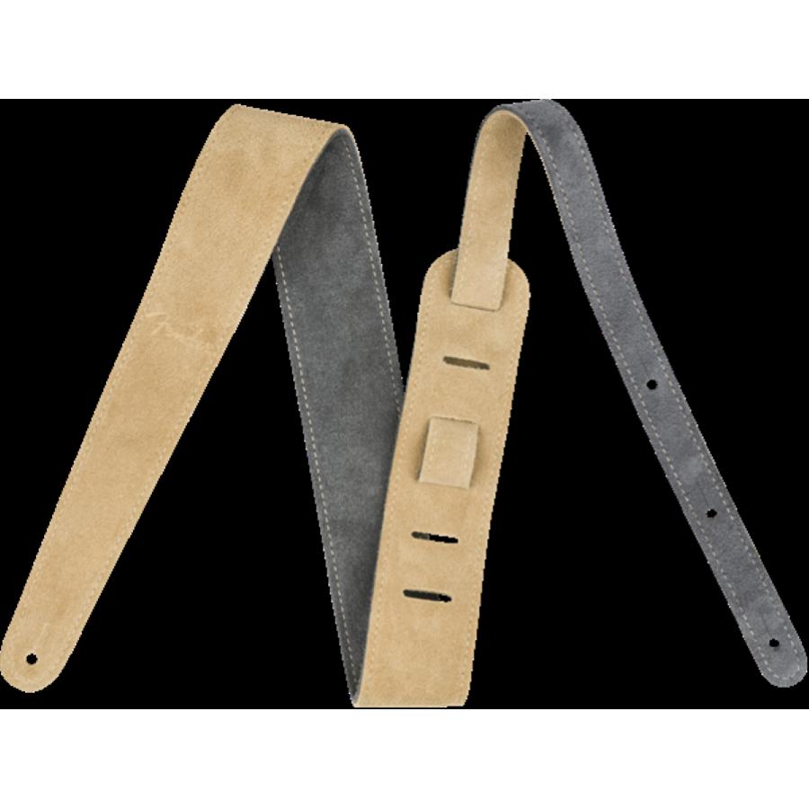 FENDER Reversible Suede Strap Gray/Tan 2"