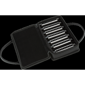FENDER Blues Deluxe Harmonica Pack of 7 with Case
