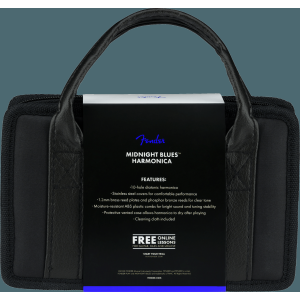 FENDER Midnight Blues Harmonica Pack of 7 with Case