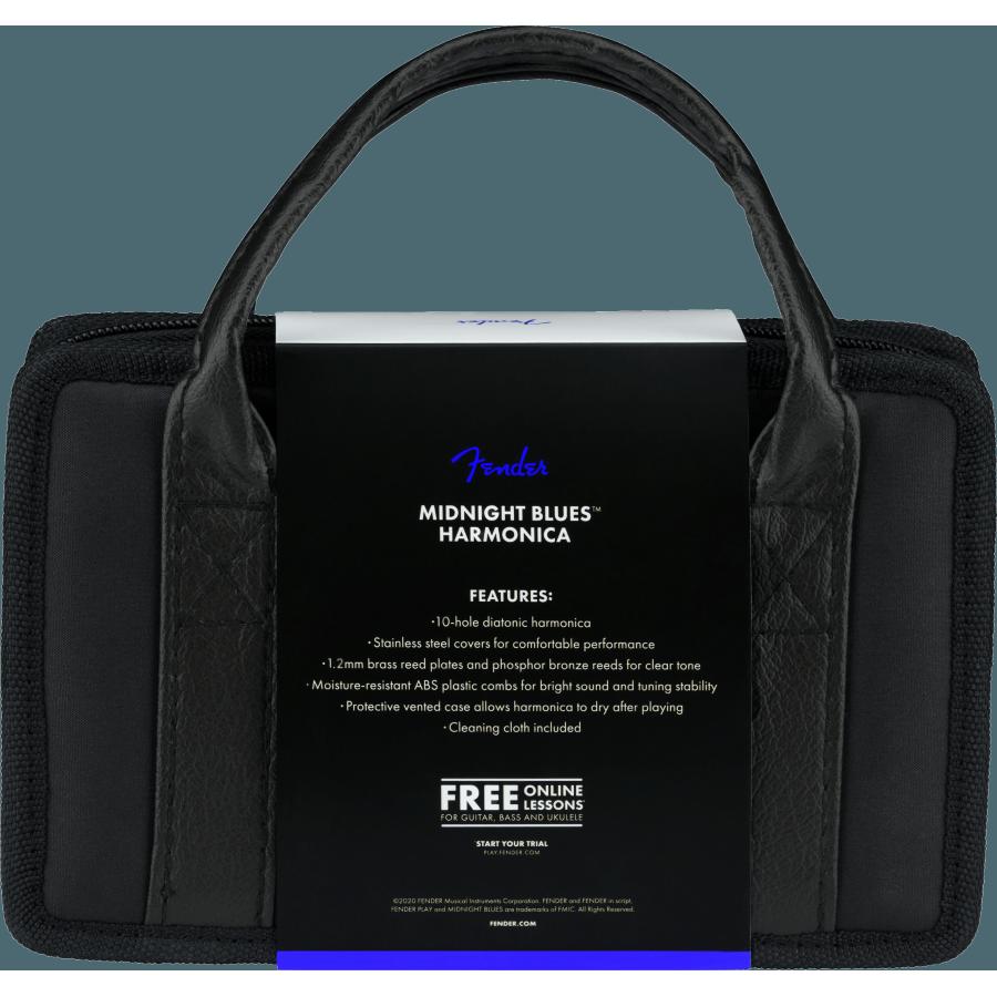 FENDER Midnight Blues Harmonica Pack of 7 with Case