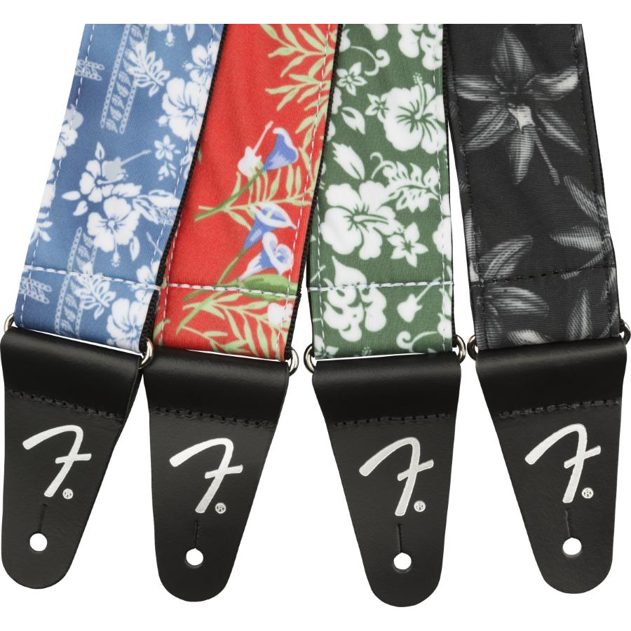 FENDER Hawaiian Strap 2" Red Floral