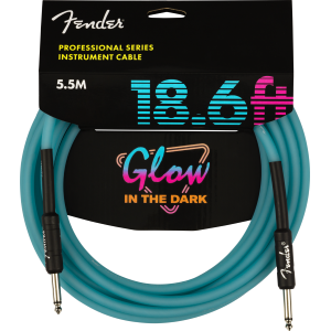 Fender Professional Glow in the Dark Cable Blue 6 Mt
