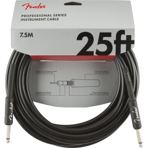 Fender Professional cavo strumento diritto/diritto 8 Mt Black