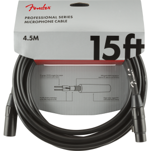 Fender Professional cavo microfono 5 Mt Black PRO 5 Mt MICROPHONE CABLE
