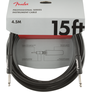 Fender Professional cavo strumento diritto/diritto 5 Mt Black