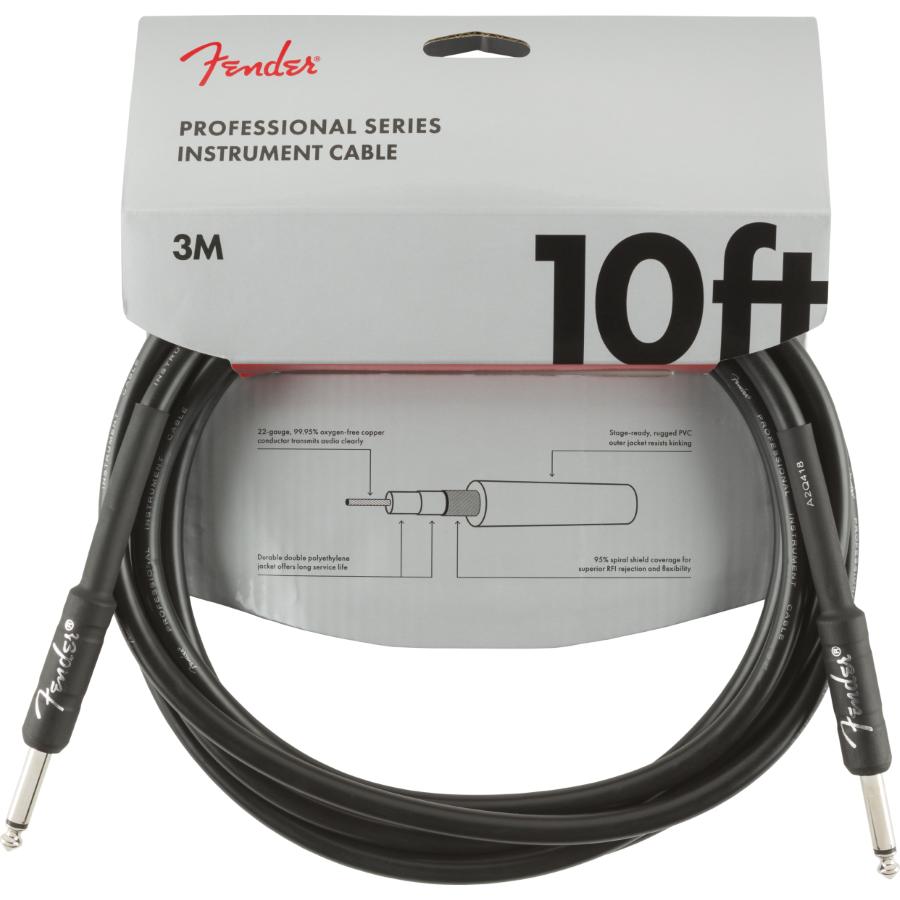 Fender Professional cavo strumento diritto/diritto 3 Mt Black