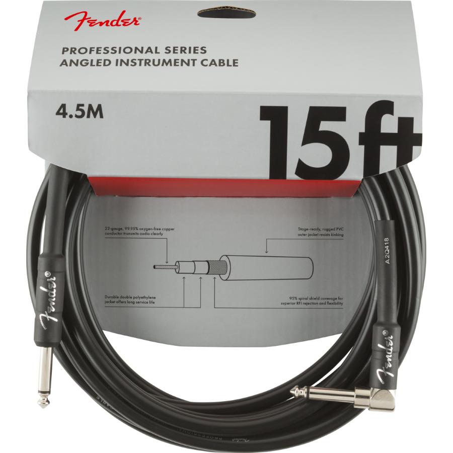 Fender Professional cavi strumento diritto/angolo 5 Mt Black