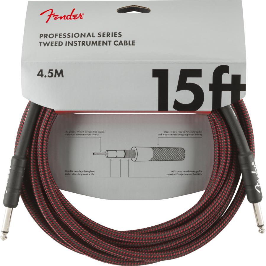 Fender Professional cavo strumento 5 Mt Red Tweed