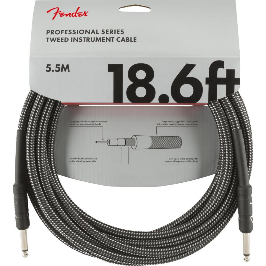 Fender Professional cavo strumento 6 Mt Gray Tweed