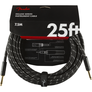 Fender Deluxe cavo strumento diritto/diritto 8 Mt Black Tweed