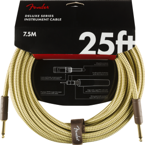 Fender Deluxe cavo strumento diritto/diritto 8 Mt Tweed