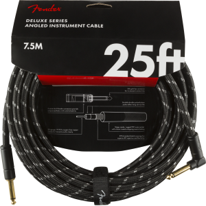 Fender Deluxe cavo strumento diritto/angolo 8 Mt Black Tweed